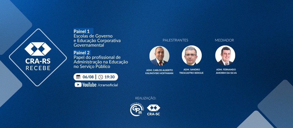 CRA-RS RECEBE: CÂMARA DE GESTÃO PÚBLICA - ONLINE